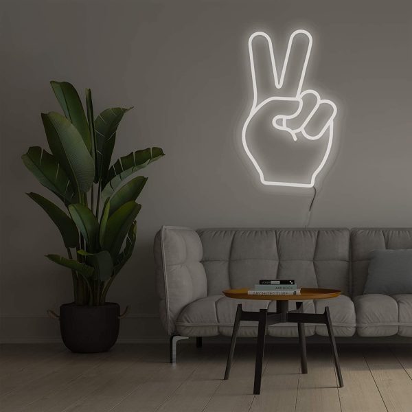 "Peace", Neon Led, luci neon, decorazione luminosa, NeonLed sign, scritte luminose - immagine 7