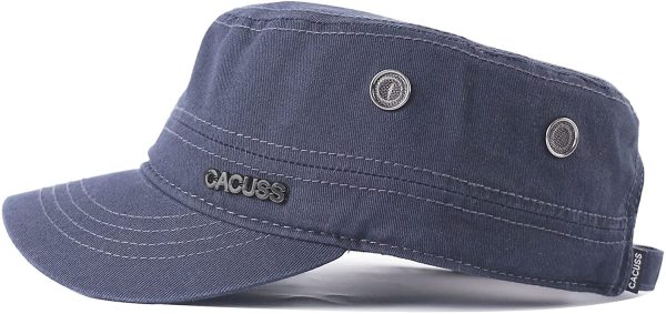 CACUSS Uomo Cappello Trucker Cappello da Camionista Militare Cadet cap Uomini Traspirante Cotone Cappello da Baseball Regolabile per Ambientazione Esterna, Sport, Viaggi - immagine 5