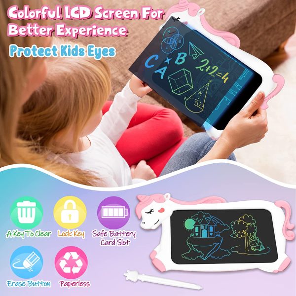 Unicorno Bambina Giocattolo Giochi Bambini - Tavoletta Grafica LCD Lavagna per Bambini Idee Regalo Giochi Bambina 3 4 5 6 + Anni, Tablet Bambini Disegno Giocattoli Bambino Gioco Regali Natale Bambini - immagine 2