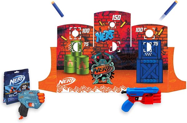 Hasbro Sorpresovo Nerf 2022 - Uovo con sorprese e Scatola che si trasforma in Set di Bersagli, Multicolore - immagine 6