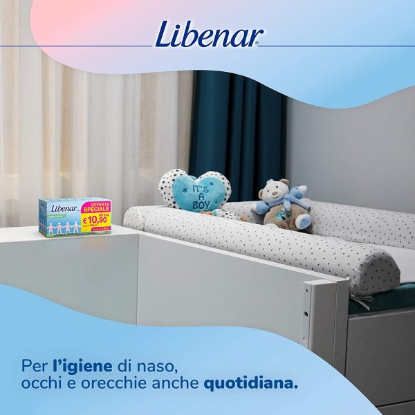 Libenar Soluzione Isotonica, Soluzione Fisiologica Salina per Detersione di Naso, Occhi, Orecchie e per l'Inalazione in Aerosol, Adatto a Neonati e Bambini, Flaconcini Monouso da 5 ml - 60 Flaconcini - immagine 2