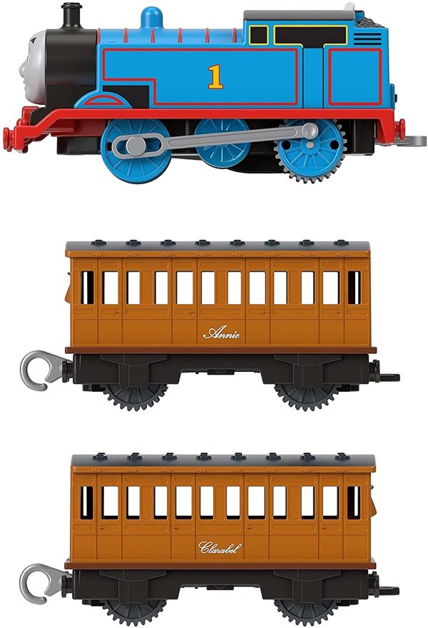 Thomas & Friends-Gli Indimenticabili Locomotiva Motorizzata Thomas con Annie e Clarabe Giocattolo per Bambini 3+Anni, Colore, Clarabel, GHK82 - immagine 2