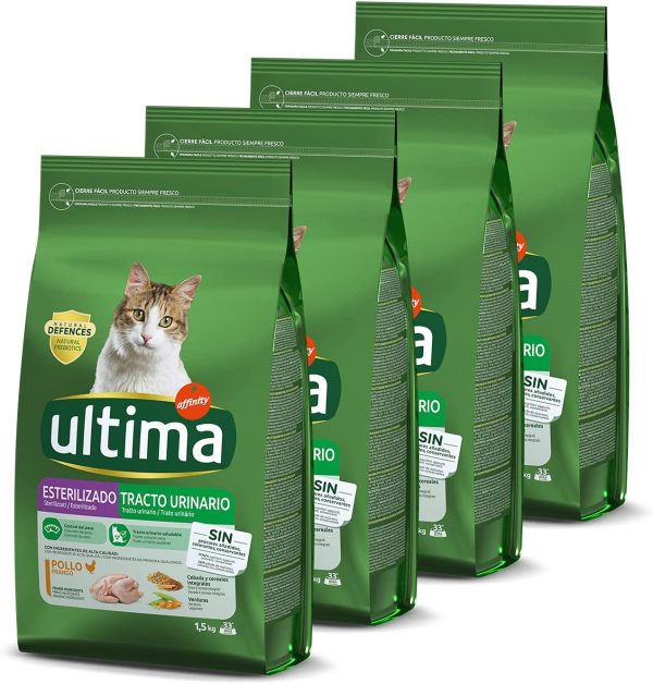 Ultima Cibo per Gatti Sterilizzati per Prevenire Problemi alle Vie Urinarie con Pollo - Confezione da 4 x 1,5 kg - Totale: 6 kg - immagine 2