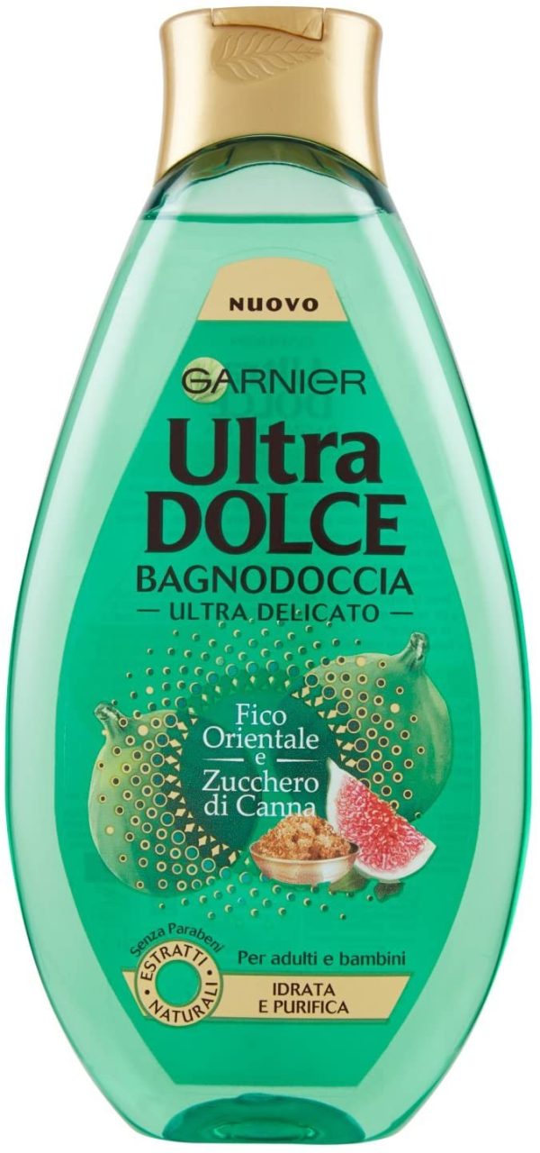 Garnier Ultra Dolce Bagnodoccia Fico e Zucchero di Canna Bagnoschiuma Purificante, 500 ml - immagine 3