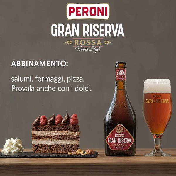 Peroni Birra Gran Riserva Rossa, Cassa Birra con 12 Birre in Bottiglia da 50 cl, 6 L, Birra Rossa Tipo Vienna Style dal Gusto Corposo con Aroma di Malto e Caramello, Gradazione Alcolica 5.2% Vol - immagine 5