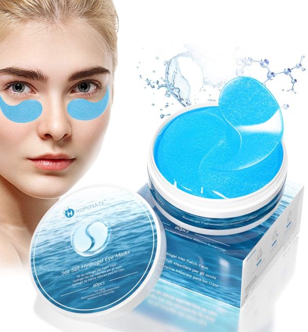 Patch Occhi, Maschera per gli Occhi, Sale Marino Alghe Occhi Pads, Maschera d'occhio del Collagene, Maschere Eye Gel Patches, Eye Mask per Occhiaie, Anti-Rughe, Anti-Et?? ed Idratante, 60 Patches - immagine 5