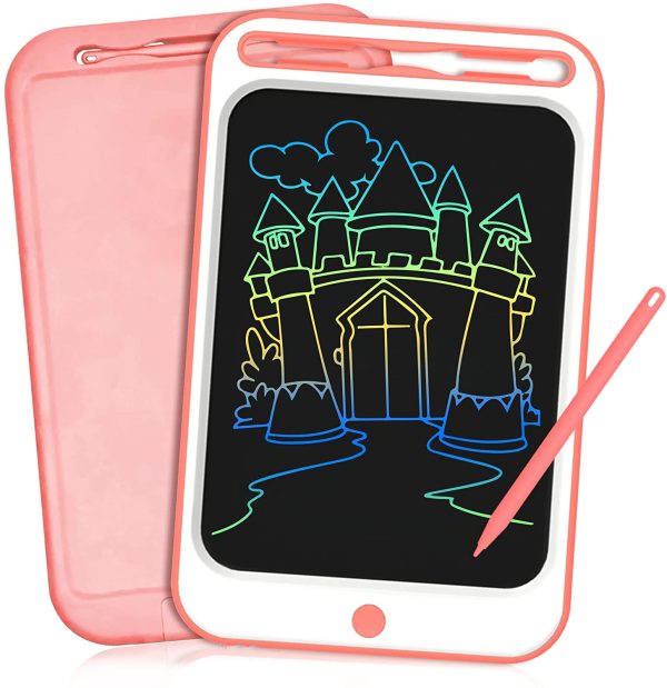 Tavoletta Grafica LCD Scrittura Digitale 12 pollici. Elettronico Colorato Portatile Ewriter Cancellabile Disegno, LCD Writing Tablet con Stilo per Bambini Adulti della Casa Scuola Ufficio. Blu - immagine 6