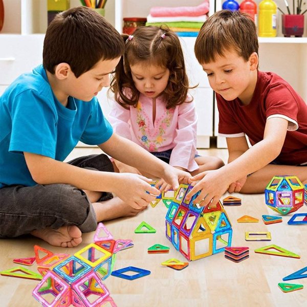 Condis Costruzioni Magnetiche Bambini 42 Pezzi, Blocchi Costruzioni Magnetici Giochi Bimbo Bambina 3 4 5 6 7 anni Gioco Magnetico Educativi Giocattoli Bambino Calamite Puzzle Regalo Bimba Montessori - immagine 3