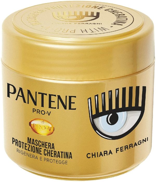 Pantene Pro-V by Chiara Ferragni Maschera Protezione Cheratina Rigenera E Protegge Per Capelli Deboli e Danneggiati, Edizione Limitata, 300 ml - immagine 2