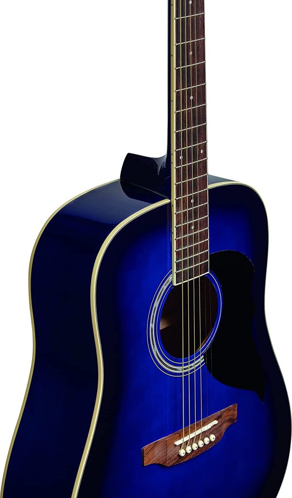 Eko GUITARS - RANGER 6 BLUE SUNBURST, Chitarra Acustica Serie Ranger, Colore Blue Sunburst - immagine 3