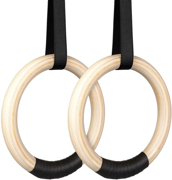 WEWILL Anelli da Ginnastica Professionali Anelli Multifunzione Pull Up Gym Ring con Protezione delle Mani per Esercizi for Home/Outdoor