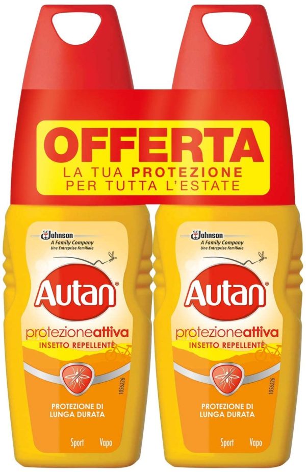 Autan Active Vapo Bipacco, Insetto Repellente e Antizanzare, Lunga Durata, 2 Confezioni da100 ml - immagine 3