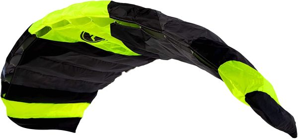 Wolkenst??rmer Paraflex Trainer 3.1 Azione Kite Neon Green - Tappetino di Governo 3 Linee Trainer per Mountainboarding