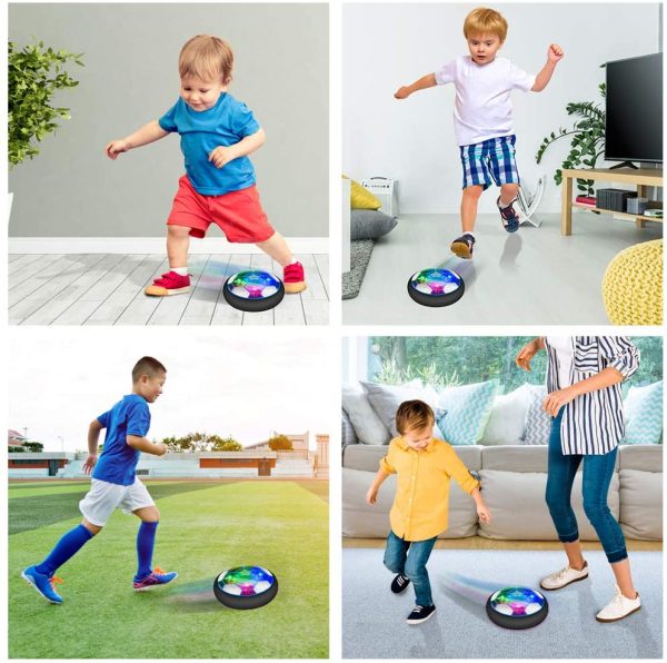 Baztoy Pallone Calcio Fluttuante, Giocattoli Bambini Palla Ricaricabile da Casa con Luci LED Hover Soccer Ball Interno Compleanno Natale Regali per Ragazzi Ragazze Giochi 3 4 5 6 7 8 9 10 Anni - immagine 4