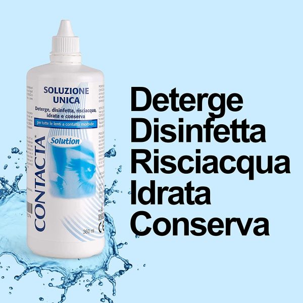 Contacta Solution - soluzione unica per lenti a contatto 2 x 360 ml - immagine 2