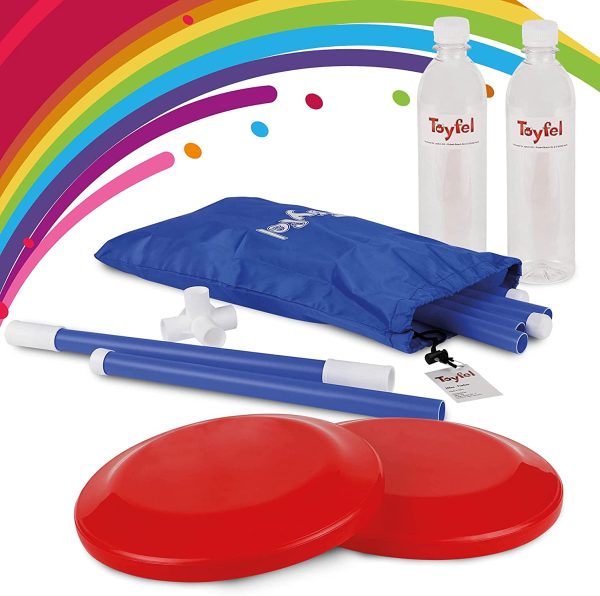 Toyfel Gioco con Fresbee e Bottiglie - Gioco di Gruppo con Frisbee - freesbe Gioco per Bambini e Adulti - Bottle Bash Frisbee all'aperto per Bambini e Adulti - Serie Miles - immagine 5