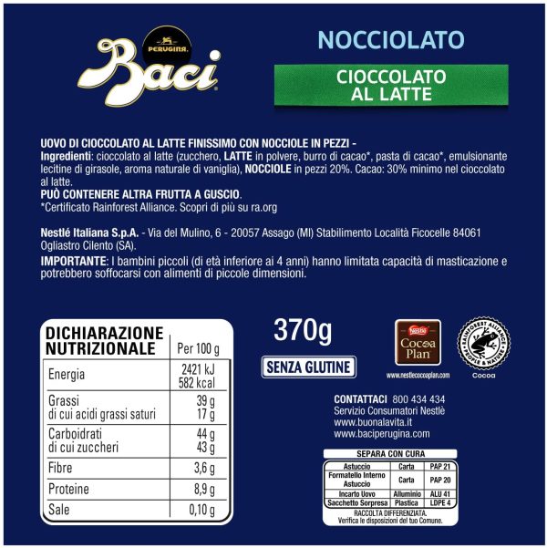 Baci Perugina Uovo di Cioccolato al Latte con 20% di Nocciole in Pezzi 370 g - immagine 3