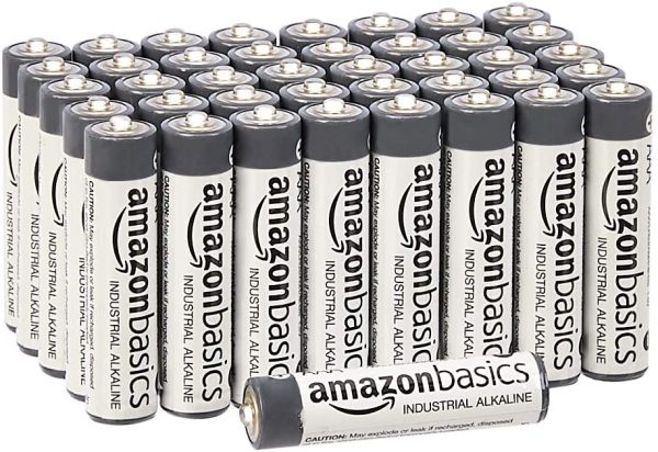 AmazonBasics Bilancia digitale da cucina con display LCD, in acciaio inox, priva di bisfenolo A (pile incluse) & Batterie AAA Industriali Alkaline, Pacco di 40 - immagine 7