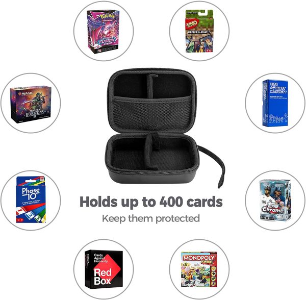 ProCase Scatola Porta Carte Pokemon, Pok??mon Custodia Carte, Box Carte Valigetta Pokeman, Raccoglitore Carte Pokemon Piccolo, Adatta per UNO, Yu-Gi-Oh, MTG, Pok??mon, Contenere 400+ Carte [SOLO CASO] - immagine 7