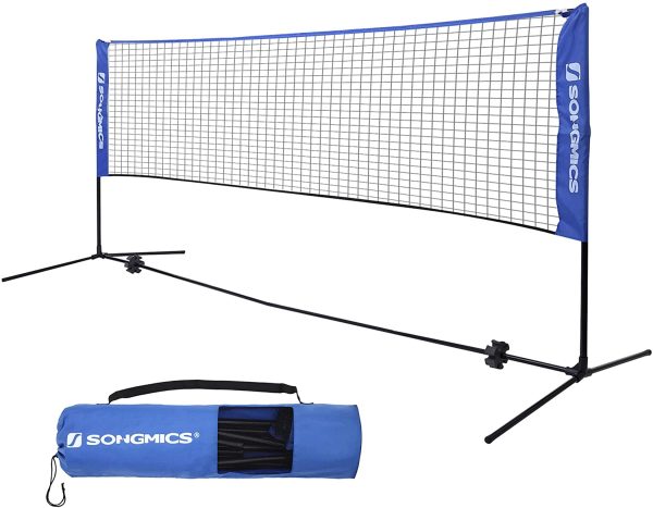 SONGMICS Rete Portatile da Volano Tennis 4 m, Poli Regolabili in Altezza con Rete SYQ400 - immagine 2