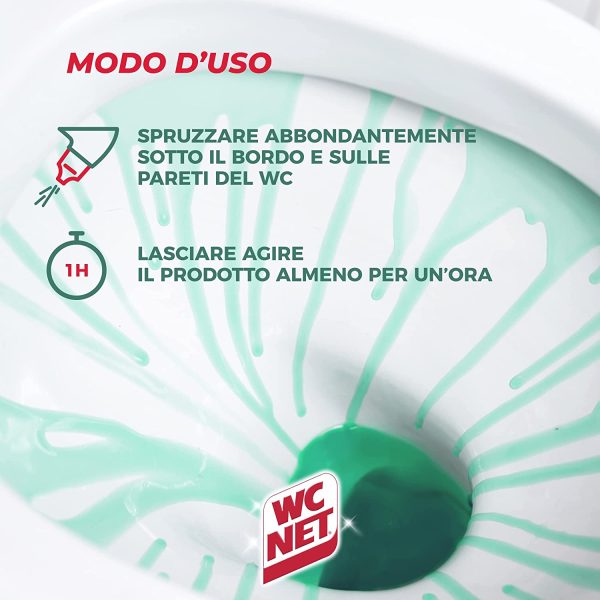 Wc Net - Disincrostante Disinfettante Gel per Sanitari e Superfici, Pulitore Liquido per Wc, 700 ml x 3 Confezioni - immagine 4