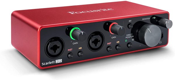 Focusrite 2i2 ScarlettInterfaccia audio USB di terza generazione & Adam Hall Stands Pad Eco Serie spadeco2 Absorber per monitor da studio, colore grigio antracite - immagine 6