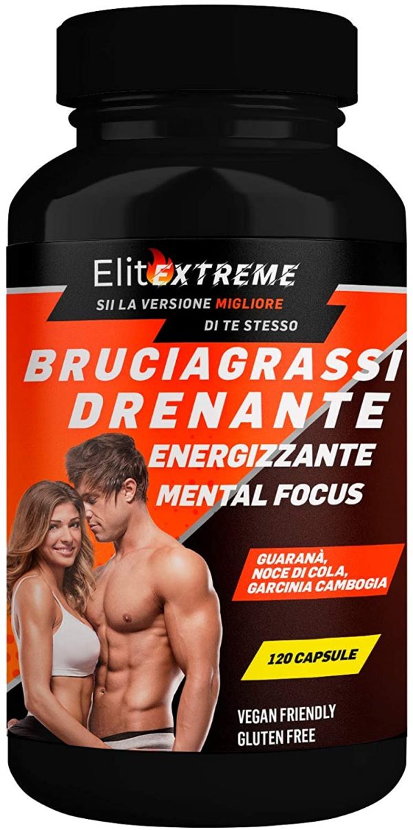 Integratore Brucia Grassi Elite Extreme. Termogenico dimagrante drenante energizzante. 120 capsule - immagine 6