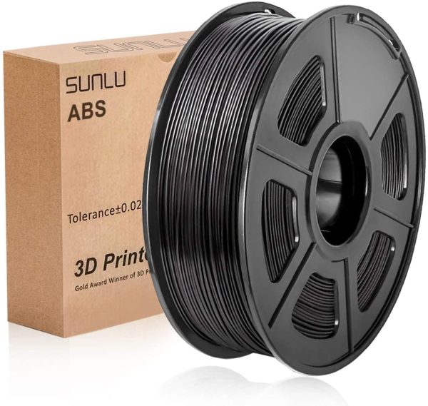 Filamento ABS 1,75 mm per stampa 3D, filamento ABS SUNLU nero 1,75 +/- 0,02 mm, 1 kg/bobina per stampante 3D FDM - immagine 7