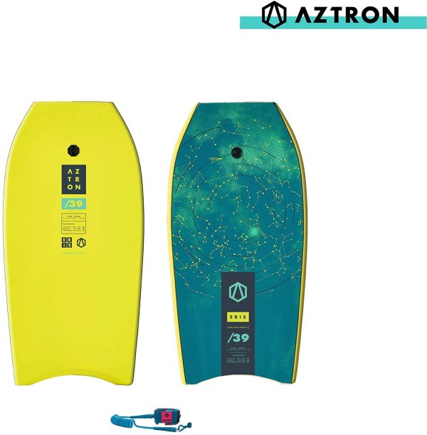 Aztron, Bodyboard ERIS 39 Super Leggero e Durevole per Principianti. Giovent?? Unisex, Giallo - immagine 2