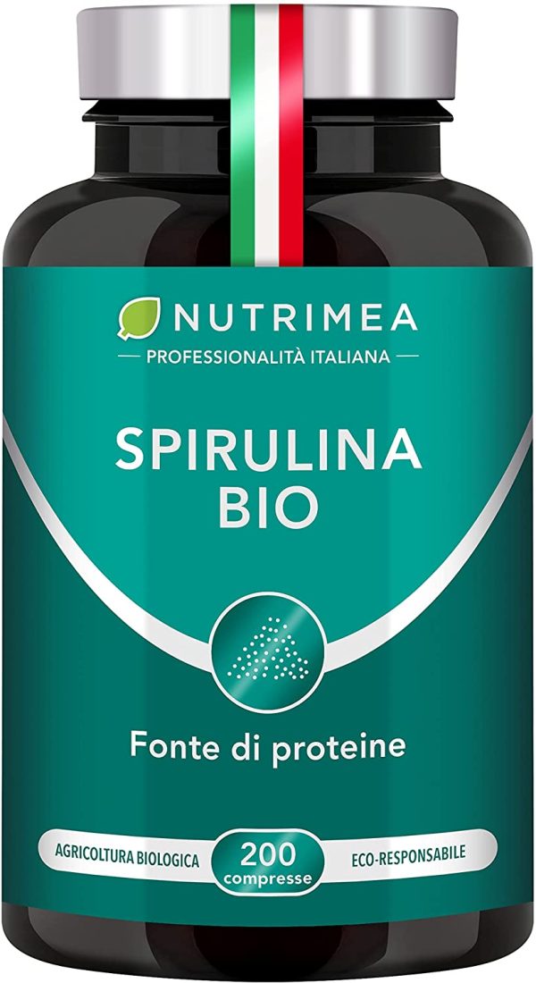 Nutrimea Spirulina BIO | Nuovo! | 200 Compresse Con Proteine Vegetali | Alga Naturale | Fonte di Energia | Resistenza | Sistema Immunitario Potenziato | Nutrimea - immagine 8