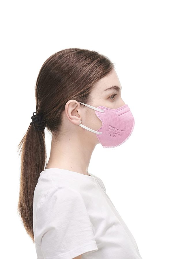 20 Mascherine FFP2 Rosa Taglia Piccola Small Size Certificate CE, Mascherina 4 Strati Senza Valvola, Maschera Facciale di Protezione Certificata e Sanificata, Face Mask con PFE??94-20 Pezzi - immagine 4