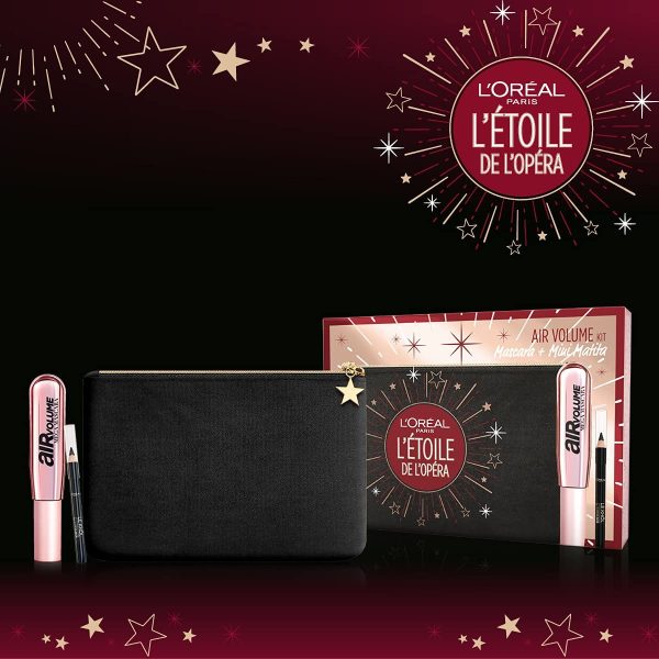 L'Or??al Paris Pochette Idea Regalo Donna, Include Mascara Air Mega Volume Mascara, Matita Occhi Le Kohl - immagine 5