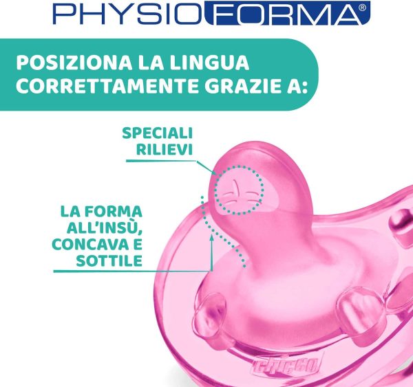 Chicco PhysioForma Succhietto, Multicolore (Rosa/Viola), 16 - 36 Mesi - immagine 2