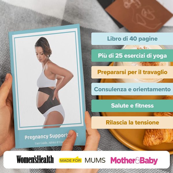 BABYGO 4-1 Cintura di maternit??, Sostegno Gravidanza, Supporto Premaman, Fascia per la Pancia di Post Parto - per Dolore alla Schiena, Bacino, Pelvico, Sciatica, Sinfisi Pubica + E-Book di Gravidanza - immagine 6