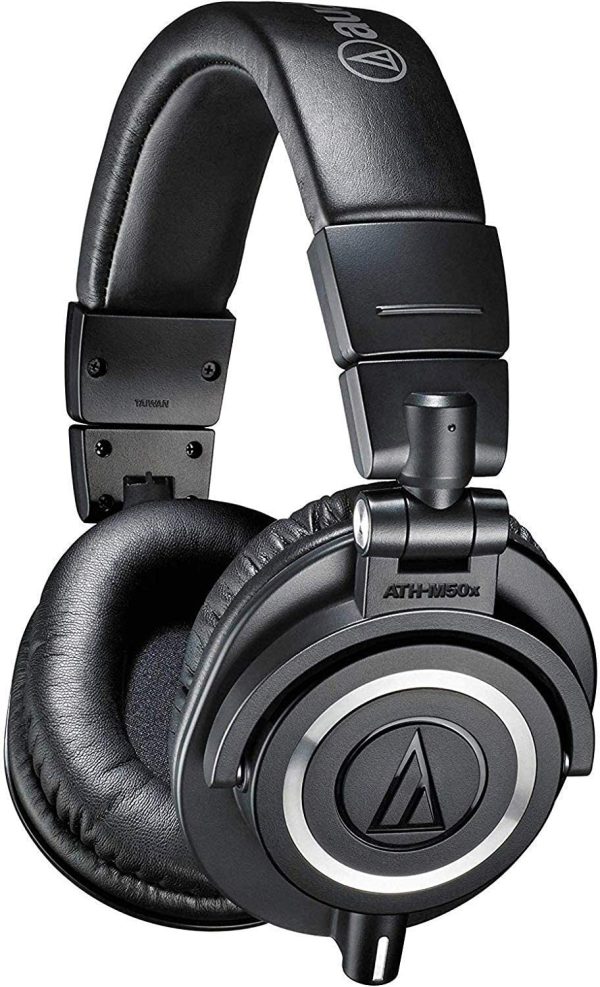 Audio-Technica M50x Cuffie professionali da studio per registrazione in studio, creatori, DJ, giochi, podcast e ascolto quotidiano - Nero - immagine 3