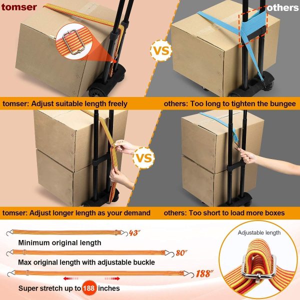 Carrello a mano pieghevole, 70 Kg/155 lbs Carrello portautensili solido a 4 ruote per impieghi gravosi Compatto e leggero per bagagli,da viaggio,auto,movimento e ufficio-Carrello pieghevole portatile