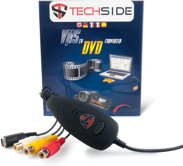 TECHSIDE Video Grabber Vhs Analogico Digitale Nuova Versione 2022 |Windows 11+ Nuovo Software | Usb 2.0 Converter Vhs Capture| Converti In Formato Digitale Mpeg Le Vecchie Videocassette - immagine 4