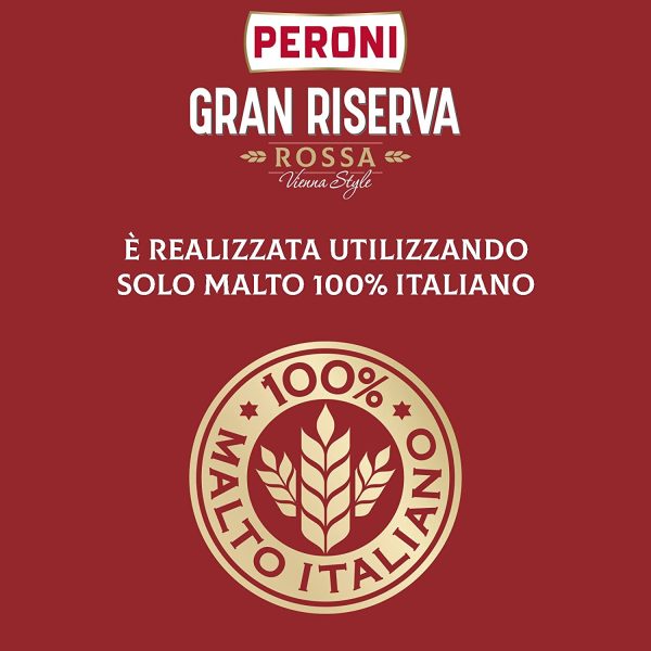 Peroni Birra Gran Riserva Rossa, Cassa Birra con 12 Birre in Bottiglia da 50 cl, 6 L, Birra Rossa Tipo Vienna Style dal Gusto Corposo con Aroma di Malto e Caramello, Gradazione Alcolica 5.2% Vol - immagine 3