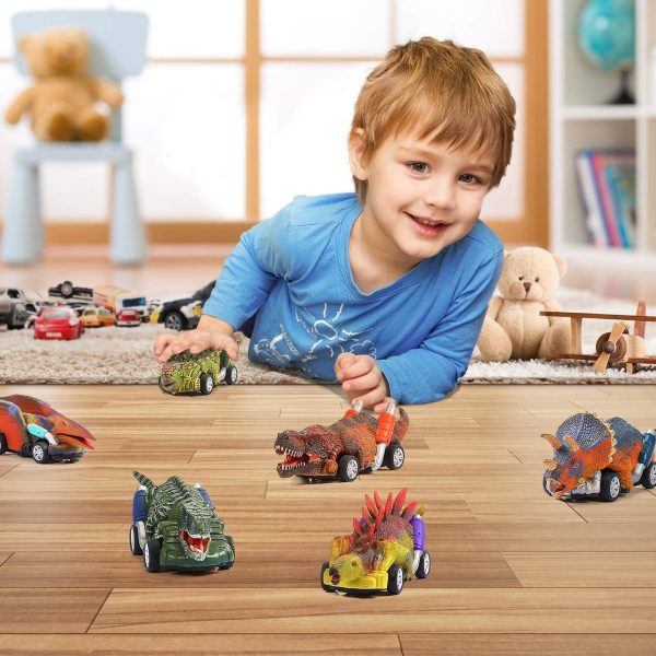 Stfitoh Dinosauri Giocattolo per Bambini 6 Pezzi - Regalo per Bambini a Sorpresa e Miglior Giocattolo Genitore-Figlio - immagine 2