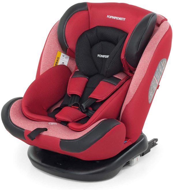 Foppapedretti Iturn duoFIX Seggiolino Auto Girevole 360??, Gruppo 0+/1/2/3 (0-36 kg), per bambini dalla Nascita a 12 Anni, Cherry - immagine 2