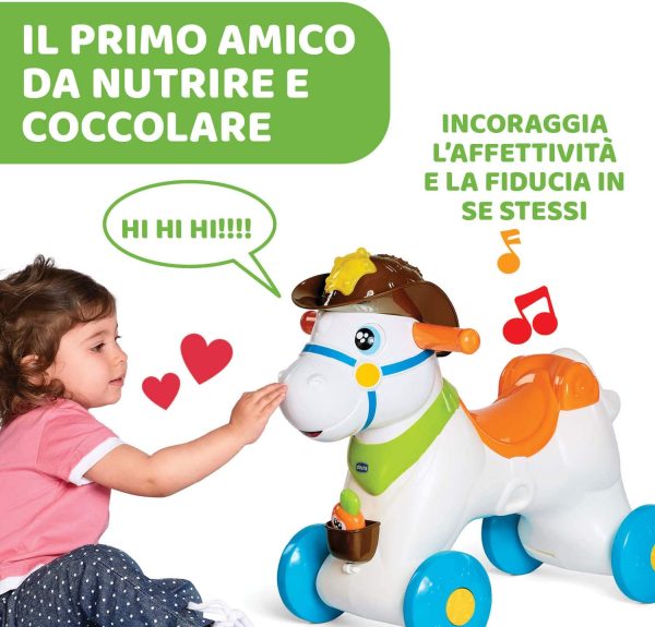 Chicco Cavallo a Dondolo per Bambini Baby Rodeo, Gioco Educativo e Interattivo, Cavallo Cavalcabile Bambino con Effetti Sonori, Max 25 kg, Giochi per Bambini 1-3 Anni - immagine 4