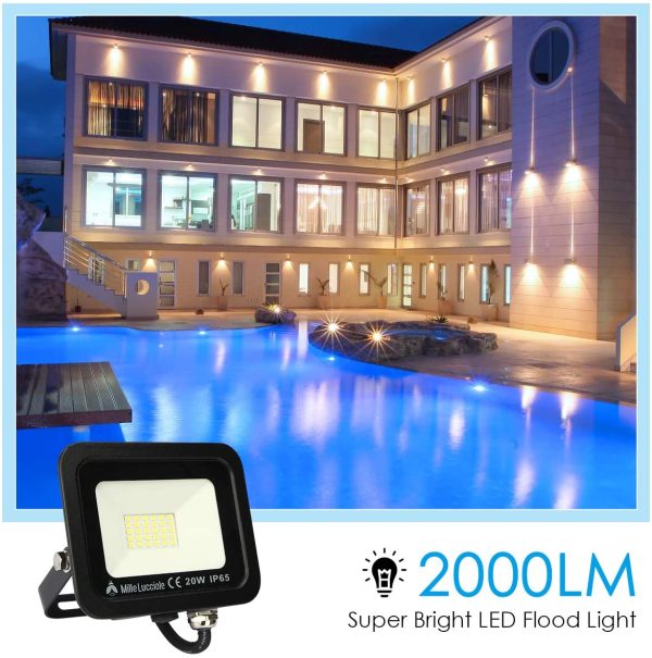 Faretto led da Esterno,Faro led da Esterno 20W,Faro led Esterno 2000LM,Fari a led da esterno Impermeabile IP65,Faretto a led 3000K Bianco Caldo,Per Giardino Cortile Garage Piazza??Guscio Nero??