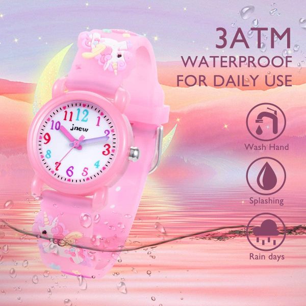 Bambini Analogico Orologi Bambini Sport Impermeabile 3D Carino Cartoon Toy Watch Insegnamento Orologi da Polso Regalo per Ragazza - immagine 6