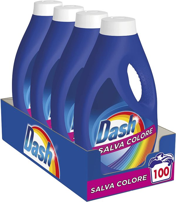 Dash Detersivo Lavatrice Liquido, 100 Lavaggi (4 x 25), Specifico per Capi Colorati, Maxi Formato, Pulizia Profonda per Tutti i Capi - immagine 2