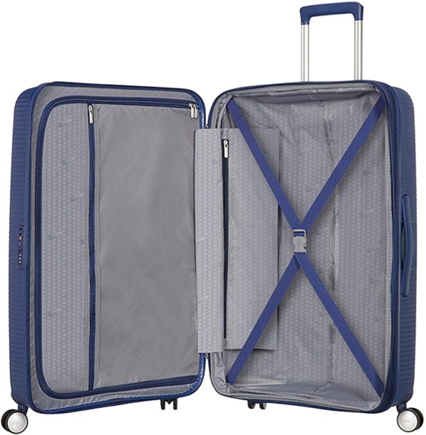 AMERICAN TOURISTER Soundbox - Spinner L Espandibile Bagaglio a Mano, Spinner L (77 cm - 110 L), Blu (Midnight Navy) - immagine 8