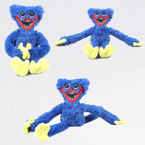 Huggy Wuggy Peluche Bambole Gioco Farcito Animali Morbidi Giocattoli Carino Cartoon Gioco Bambole Bambini Compleanno Giocattoli Regali per Ragazzi Ragazze 15.7" Raccapricciante E Divertente Doll(Blue) - immagine 6