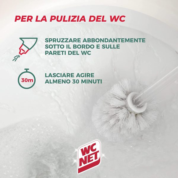 Wc Net - Candeggina Gel Extra White, Detergente per Sanitari e Superfici, Fragranza Ocean Fresh, 700 ml x 3 Confezioni - immagine 3