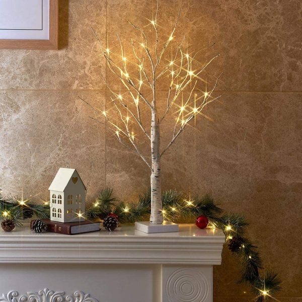 Albero di Pasqua bianco con uova colorate, albero di ramoscelli a batteria con luci, regali di Pasqua per bambini (60 cm/24 LED) - immagine 7