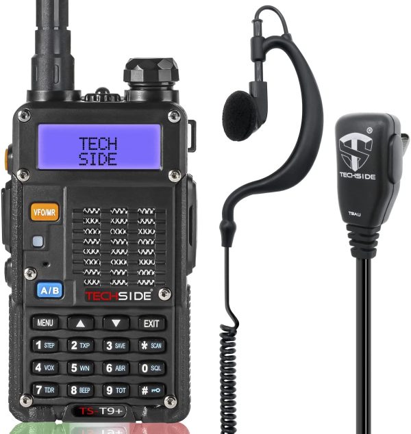 TECHSIDE MOD. POTENTE 8W | Tri-Power | Radio TS-T9+ Dual Band Vhf/Uhf | COMPATIBILE BAOFENG canali PREINSTALLATI MIDLAND G7 Pro G9 TI-F8+ PMR446 LPD SoftAir Vigilanza Trekking | Premium| Garanzia ITA - immagine 5