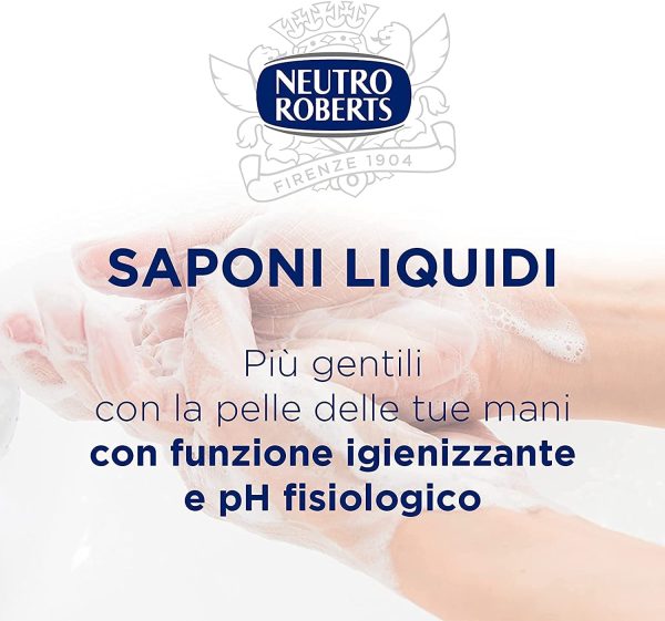 Neutro Roberts, Sapone Liquido Ecopouch Antibatterico, Ecoricarica Ecologica, Pelle Sana e Protetta, T?? Verde - Confezione da 6 Pezzi da 400 ml - immagine 7